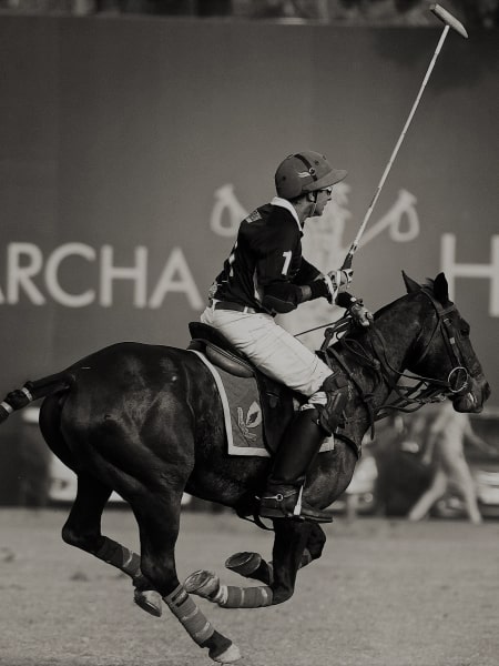 Satinder Garcha riding polo horse